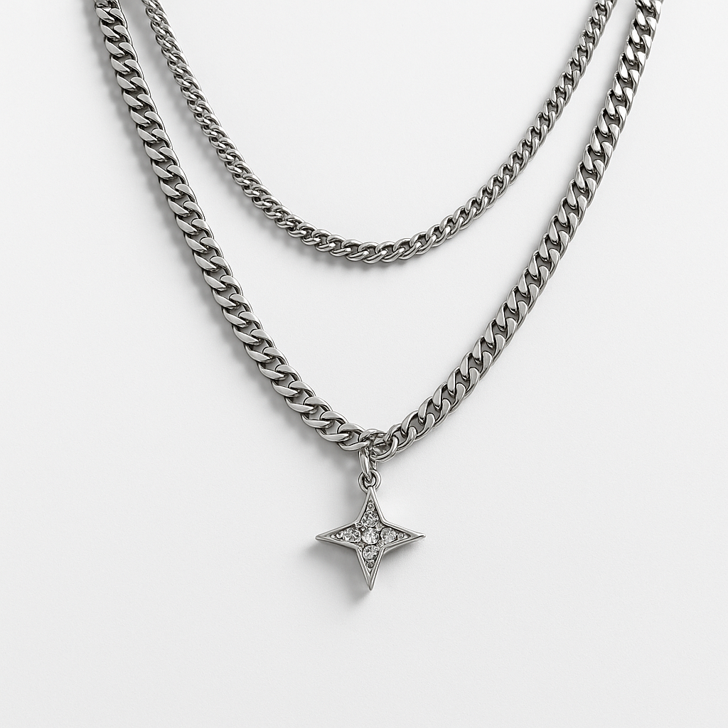 Double Layer Star Necklace