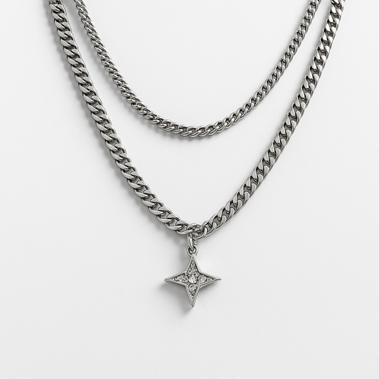 Double Layer Star Necklace