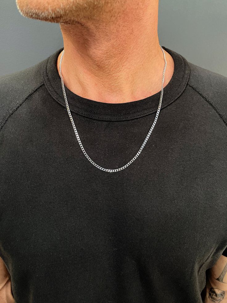 3mm Cuban Chain – Silver