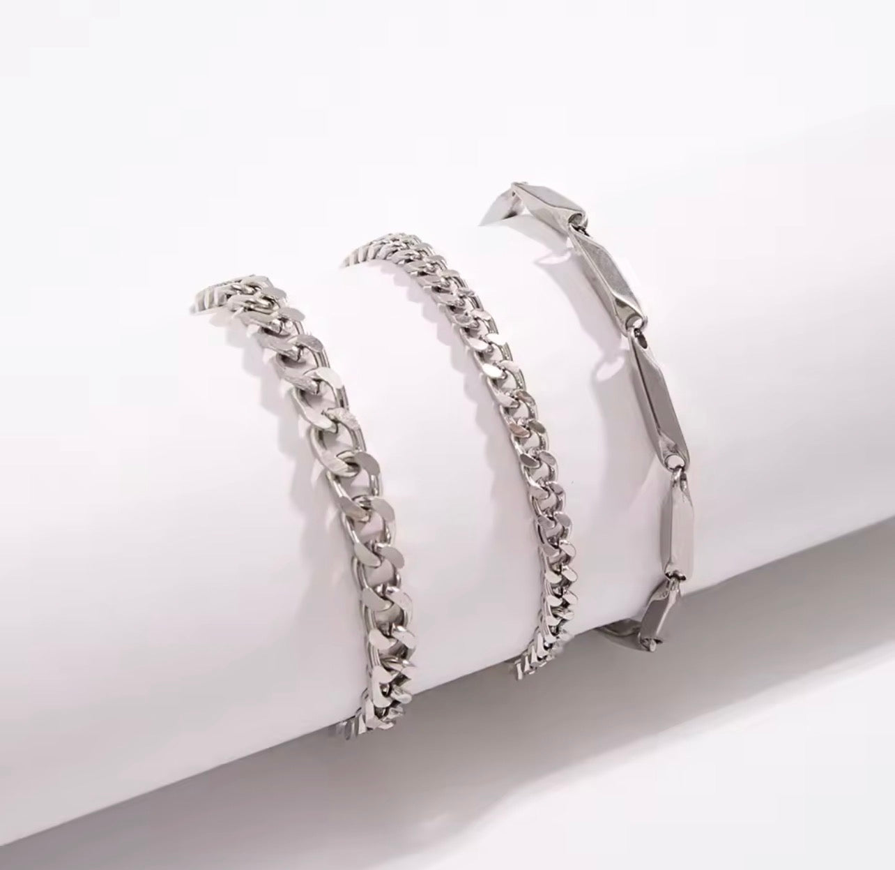 3-Piece Chain Bracelet Set