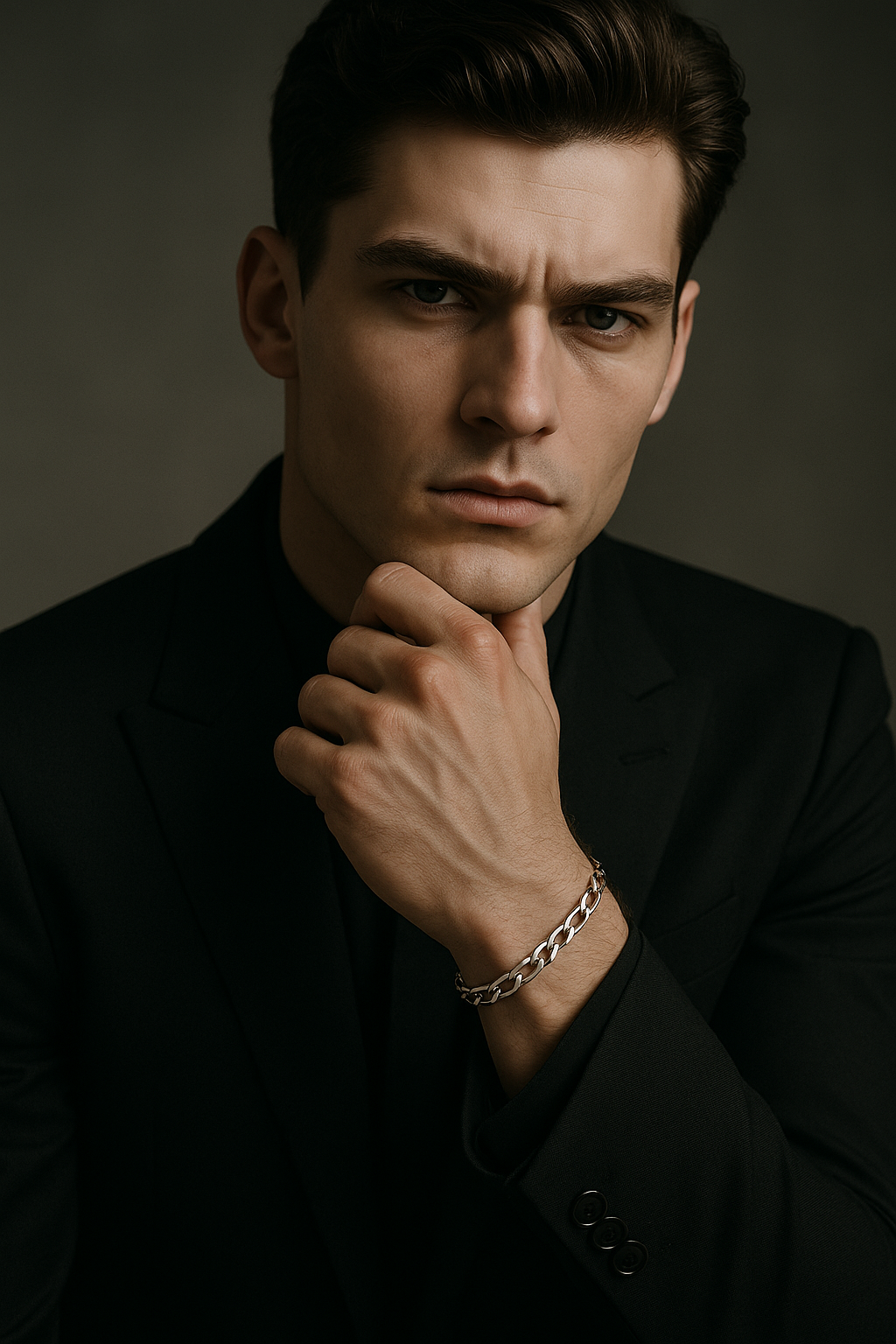 Figaro Men's Bracelet – Silver Stainless Steel