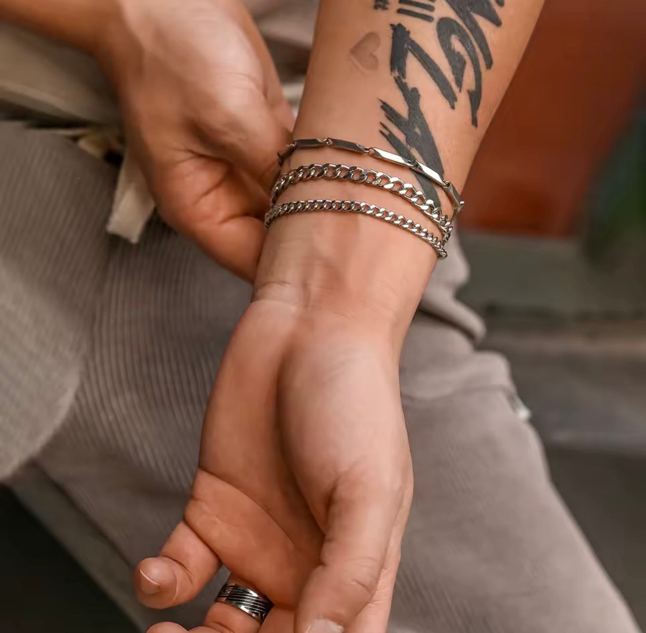 3-Piece Chain Bracelet Set